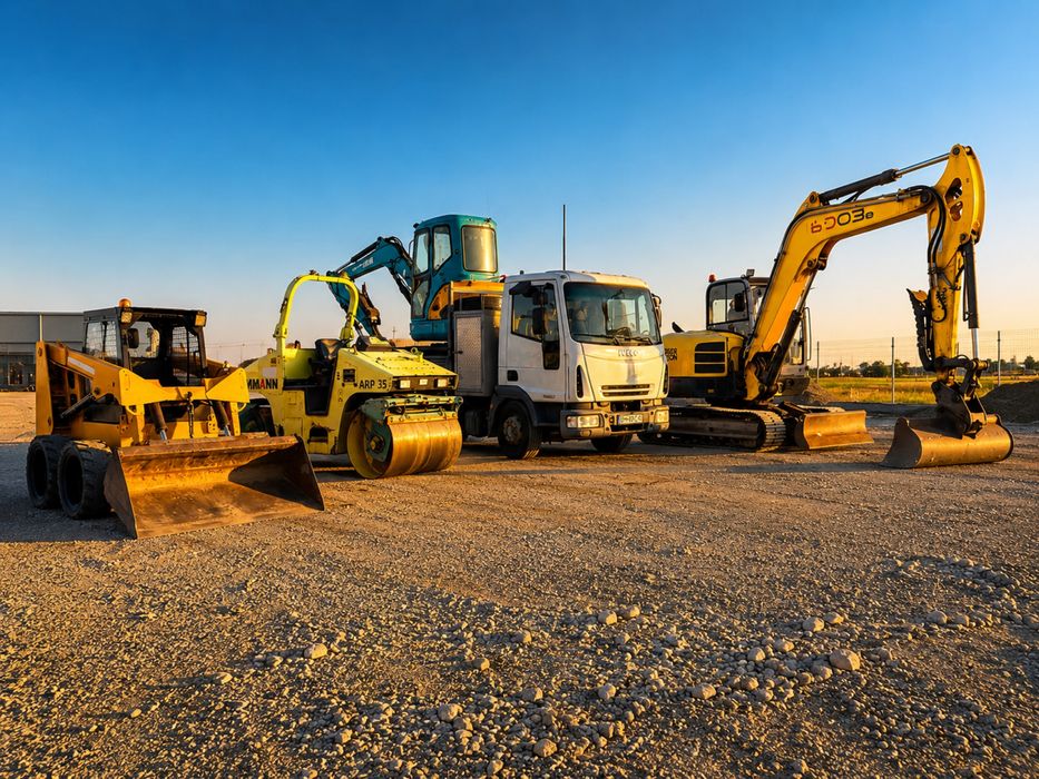 Inchiriez utilaje (excavatoare,mini incarcator, compactor si camion)