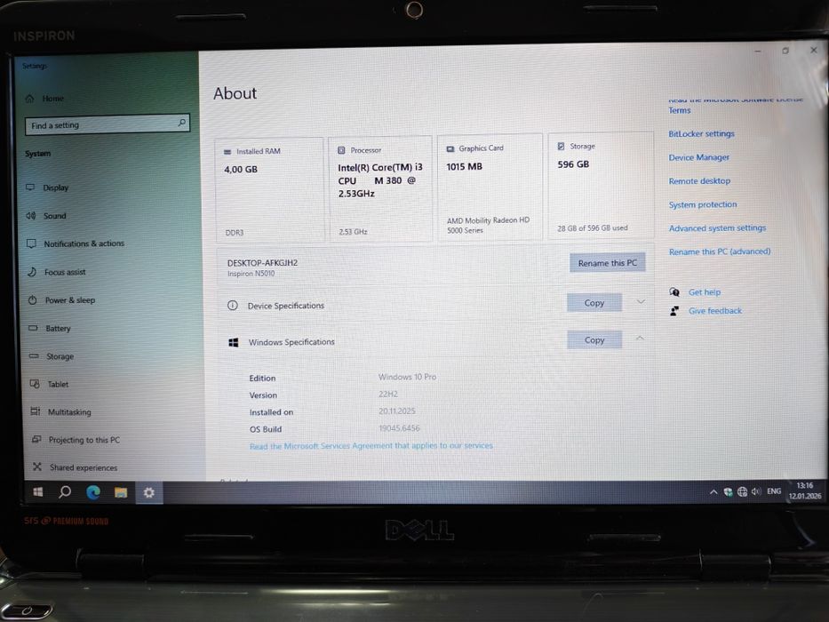 Dell Inspiron N5010, 15.6"