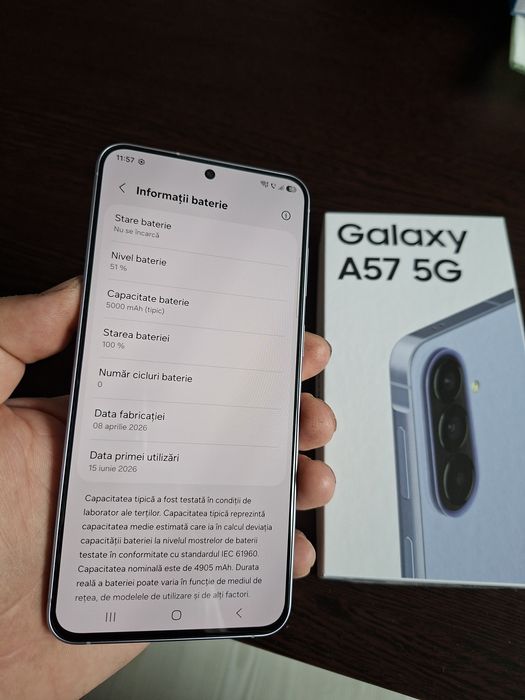 Vand Samsung A57 5G 128 GB Awesome Lilac nou