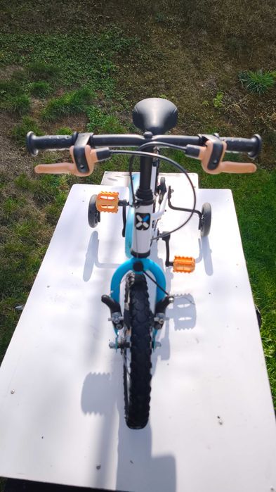 Bicicletă Copii Decathlon B'Twin Arctic 100 – 14 inch (3-5 ani) – Roți ajutătoare incluse