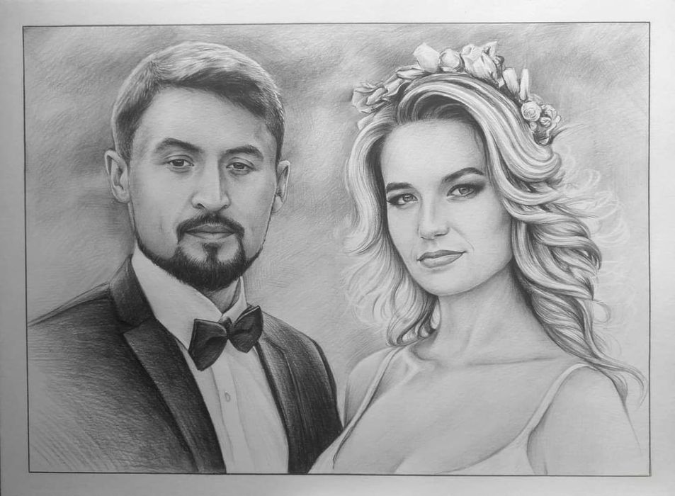 Portret in creion dupa poza