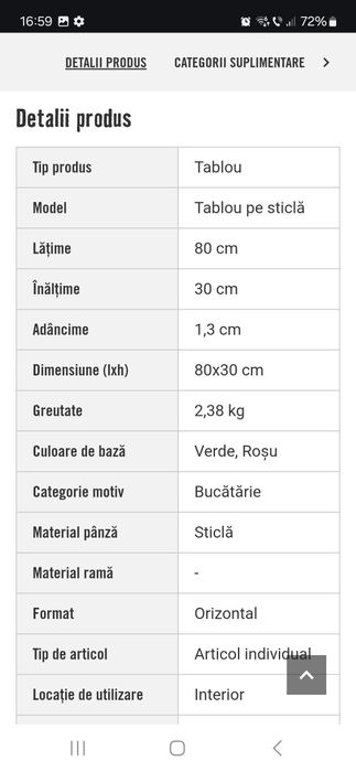 Tablou 30×80 hornbach nou