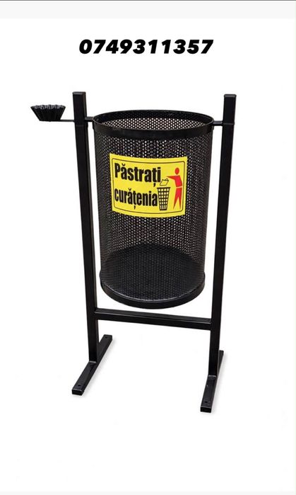 Cos de gunoi stradal cu capac/fara/lemn/metal