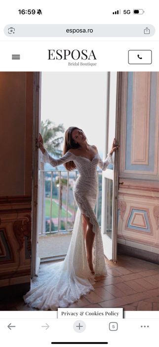 Rochie de mireasa Esposa Bridal Boutique + voal dantela chantilly !