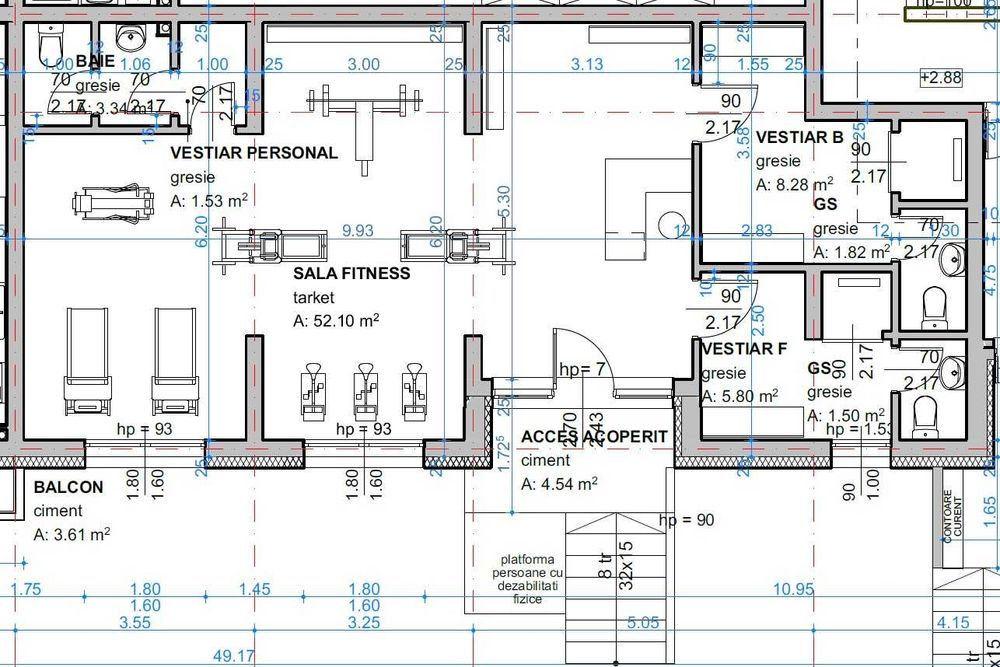 Spațiu Sala Fitness în spatele ALBA MALL, predare 2026, parter