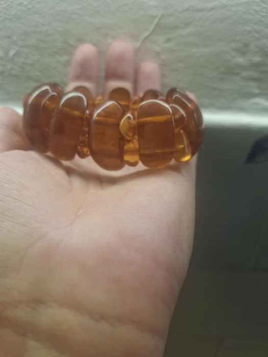 Brățară Veche Masivă din Chihlimbar Natural Baltic Autentic (30,3 g)