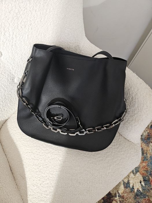 Set Genți Nenette Milano – Noi (Desigilate) – Model cu Lanț Decorativ