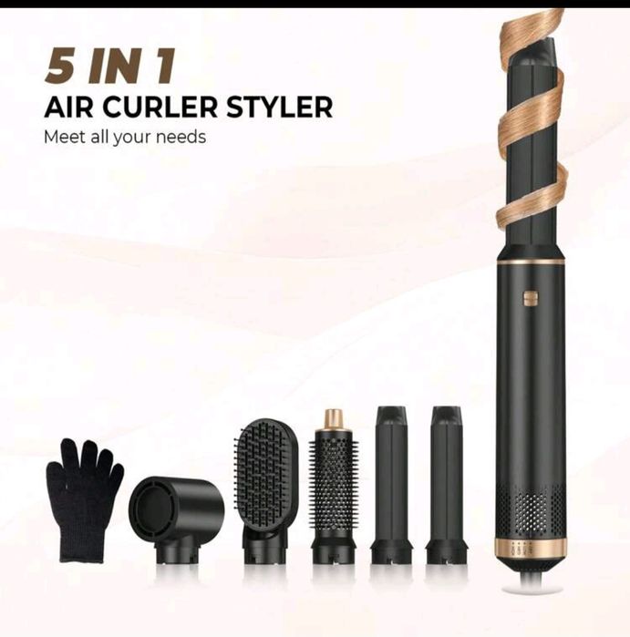 5-в-1 Мултифункционален Сешоар – Вашият Персонален Фризьор у Дома!