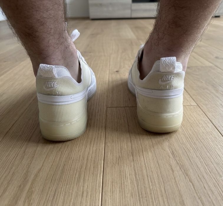 Nike Air Force 1 React White / Light Bone - Mărimea 44 (28 cm)