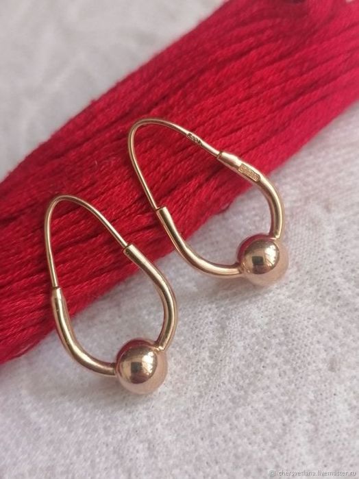 Советские серьги 583 пробы