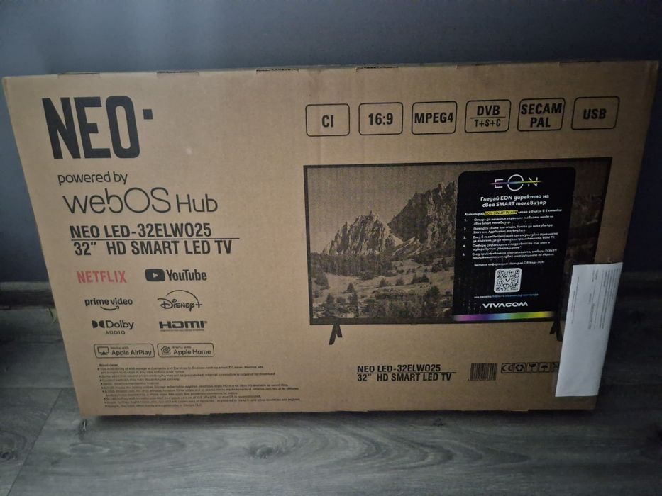 Супер Великденска промоция,чисто нов телевизор NEO SMART HD LED TV   32 инча за 90,00€