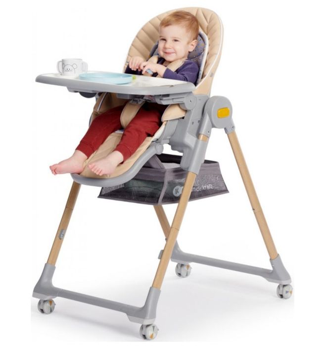 Столче за хранене KinderKraft - Lastree, дървесно