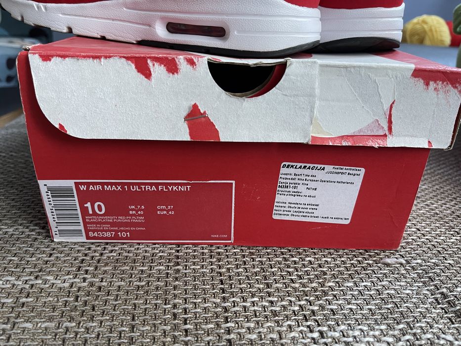 Nike Air Max 1 Ultra Flyknit Jordan NBA Running Tennis Court LeBron