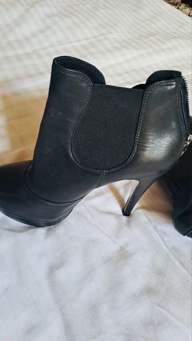 Cizme scurte Asos piele ca noi + CADOU