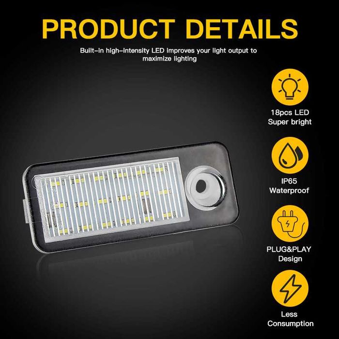Супер ярки LED плафони за заден регистрационен номер (A6 C5, RS6)