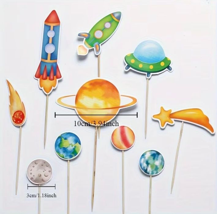 Парти украса за  втори рожден ден - космос ; Two the moon and back