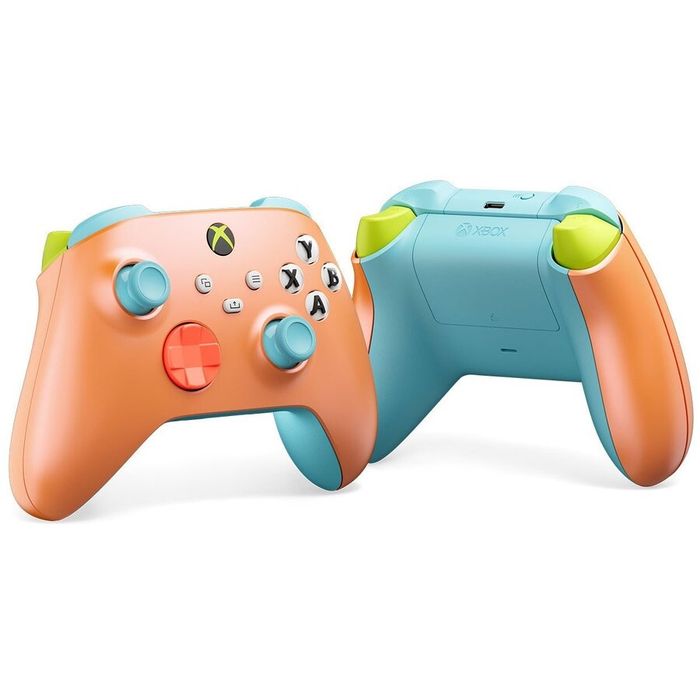 Xbox series s ca nou la cutie cu controller Sunkissed Special Edition si 100  jocuri gamepass