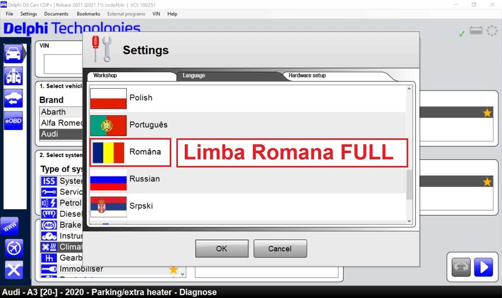 Tester Auto Turisme+Camioane DUAL Launch/Delphi+Tableta PANASONIC 10.1