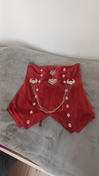 Прокат Карсет,(бордовый) платье серый