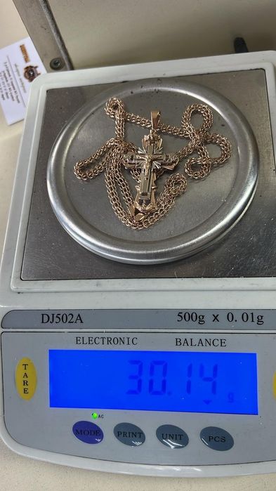 Золото 585 цепь и крест