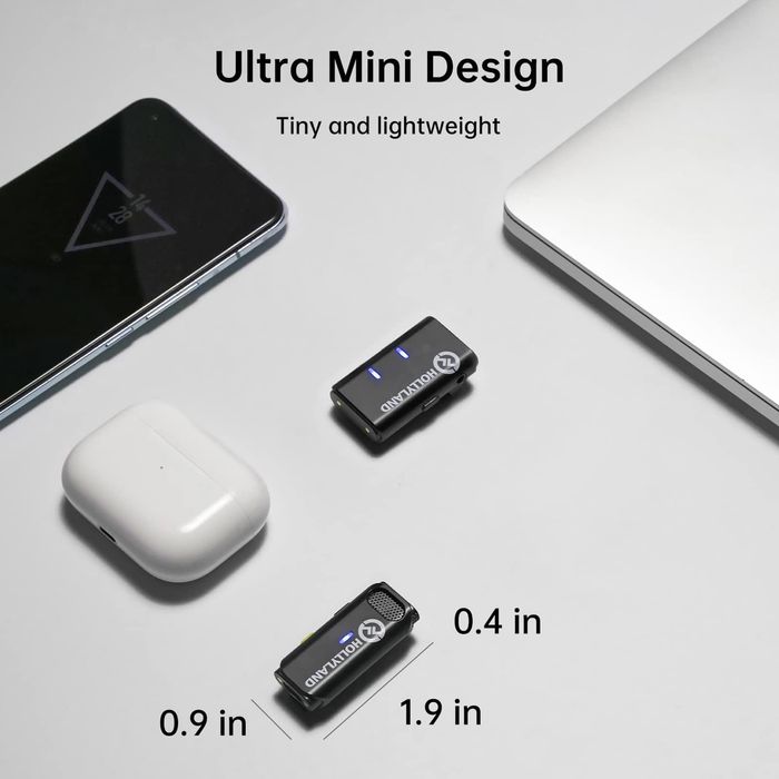 Безжичният микрофон. Lark M1. Брошка. Микрофон за телефон. Камера.