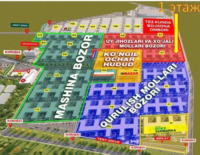 "TASHKENT INDEX" 20 kv.m. do'kon arendaga beriladi !!!