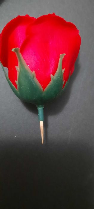 Trandafiri pânză, roșii 8 x 6 cm pentru decorațiuni, 35 bucăți