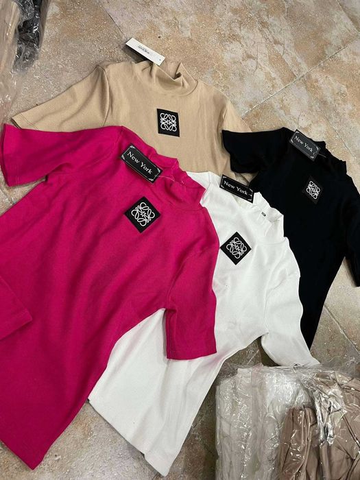 Стилна дамска тениска – рипс, размер С-М-Л