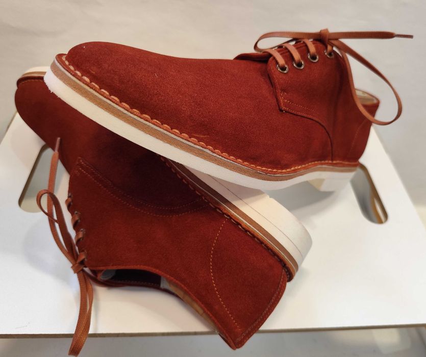 Pantofi derby 42.5 43 de lux Hugo Boss NOI piele naturala moale suede