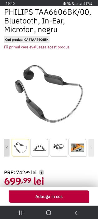 Căști Philips TAA6606,negru