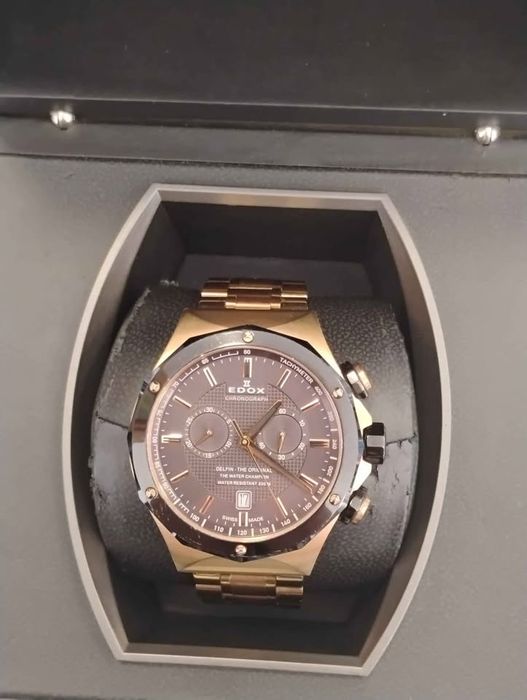 Edox Delfin 10107 Отлично Състояние + кутия + каишка