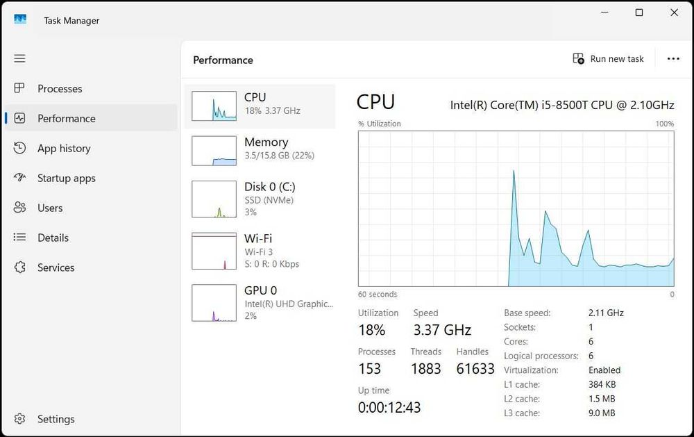 Mini pc Calculator HP 600 G4 i5 8500t 8gb ram ssd nvme 256gb