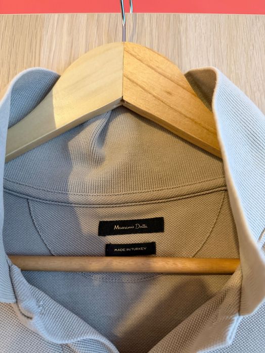 Оригинална мъжка тениска с яка Massimo Dutti, размер М