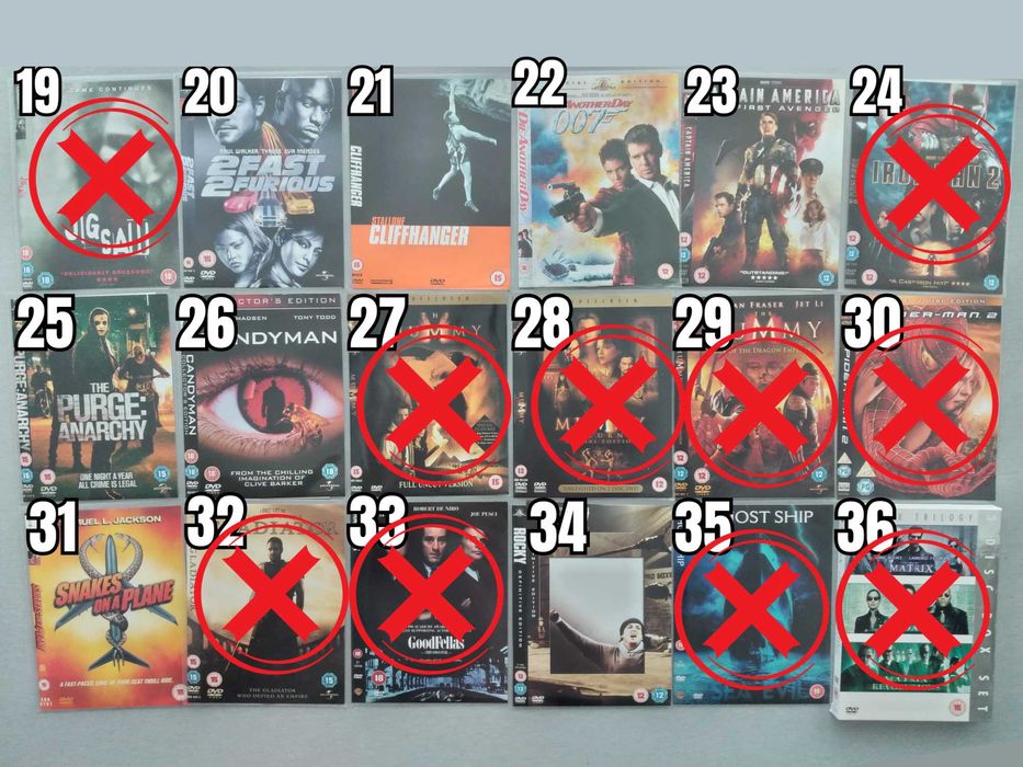 Екшън, Драма, Трилър, Ужаси Филми DVD's - Оригинални Филмови Дискове на Английски Език