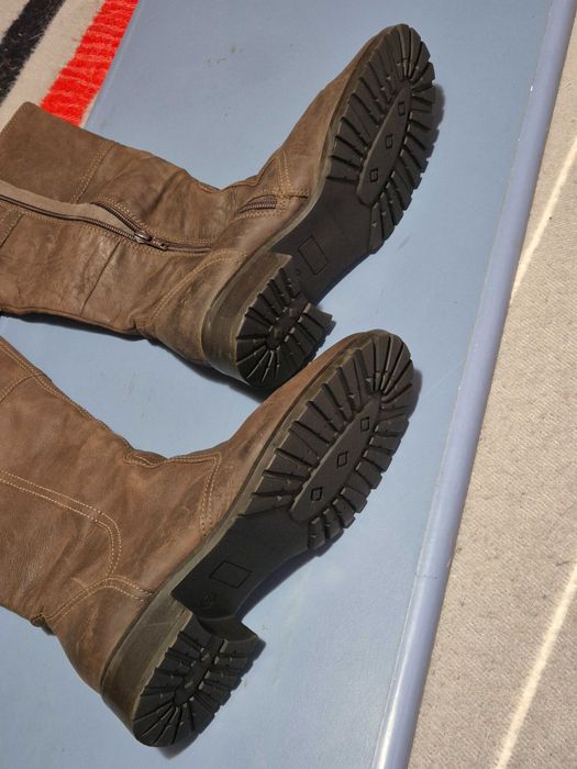 Cizme inalte piele naturala, pentru dama, marime 39, made in India