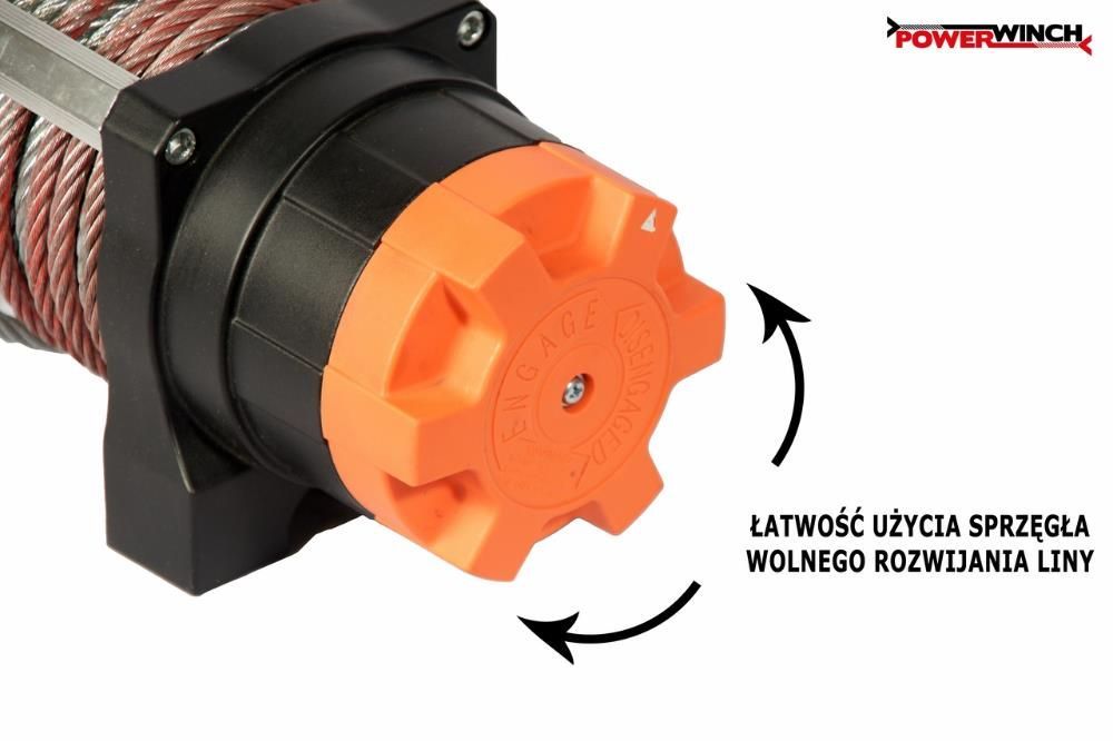 Troliu PW 6000 lb-SR cu cablu sintetic - 2722 kg NOU