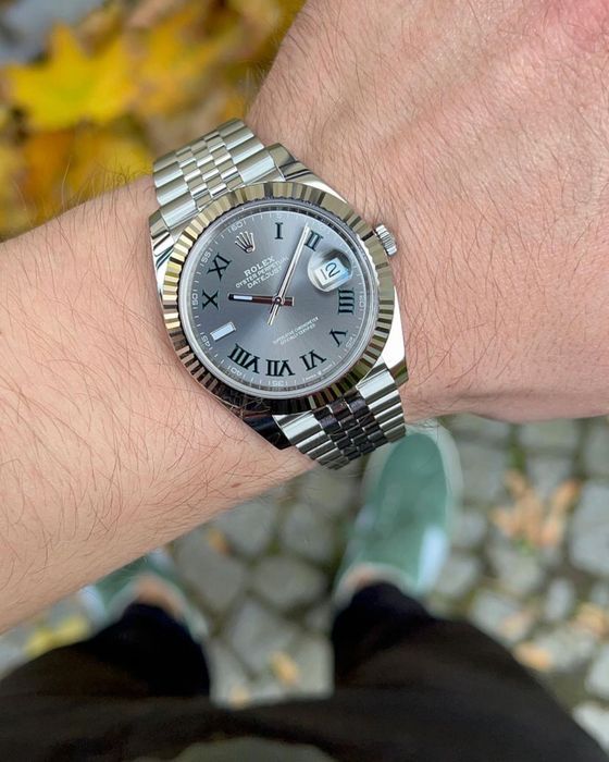 rolex datejust wimblendon 41,mm steel
