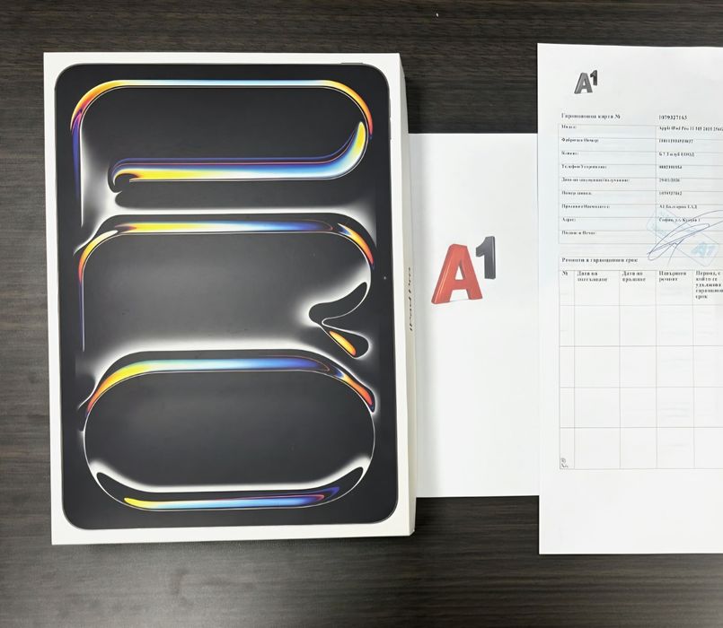 KATO НОВ 11" 256GB iPad Pro 11 M5 A1 Гаранция 2028г. Black / Черен
