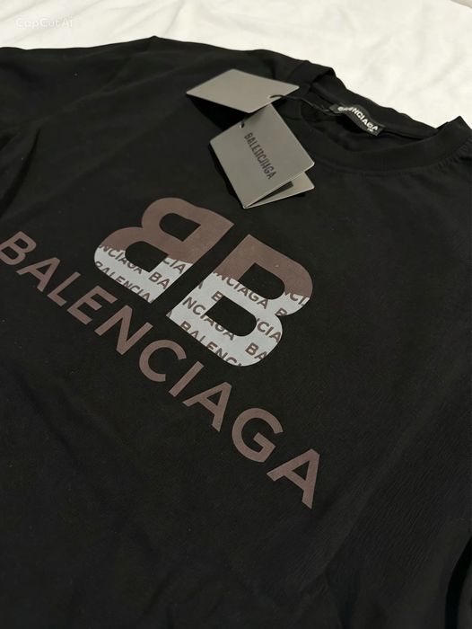 Pachet 2 Tricouri Noi cu Etichetă - Balenciaga (Negru) & Calvin Klein (Alb)