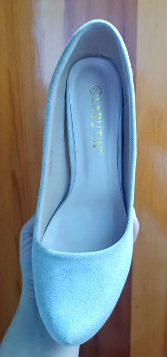 Туфли женские замшевые на высоком каблуке