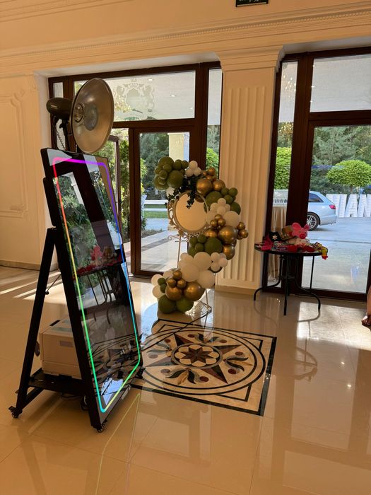 Cabina foto, fum greu, artificii, laser dansul mirilor baloane cu fum