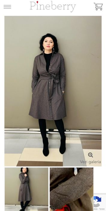 Curier gratuit 1 sept  + Rochie Camasa BEJ Pineberry 100% va