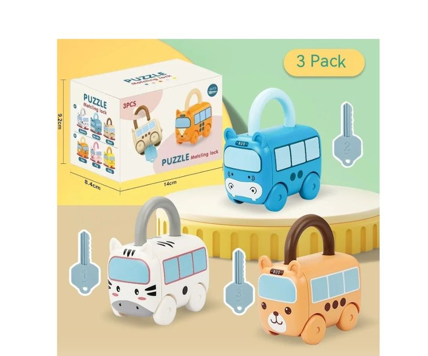 Jucarie Educativa "Lacate si chei" –Asociere dupa Cifra –Masinute,+18m