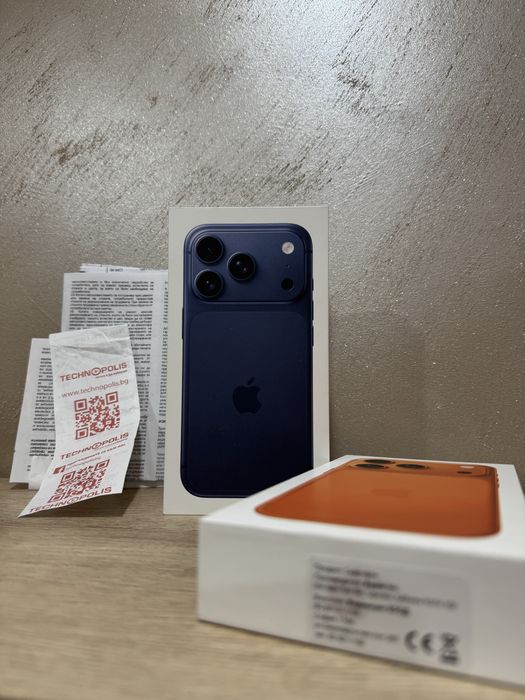 ЧИСТО НОВ! Apple iPhone 17 Pro 256GB | Deep Blue/Orange | 24 м. гаранция