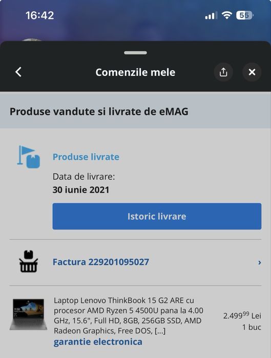 Vanzare laptop Lenovo Thinkbook 15 g2 Pretul este negociabil