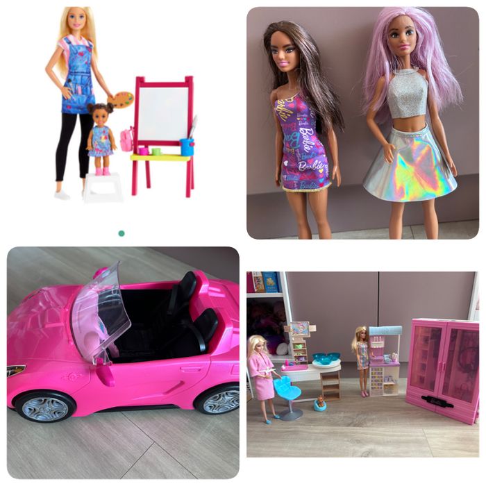 Кукли Барбита и аксесоари ( Спа, учителка, гардероб, кола, магазин )