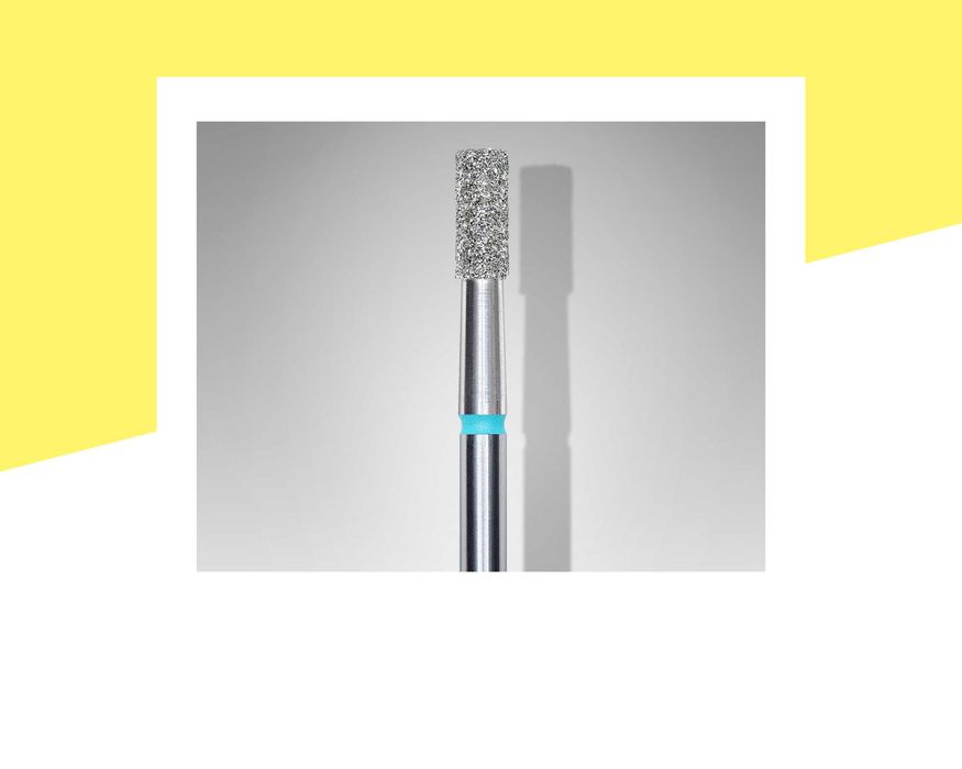 Диамантен накрайник цилиндър 2.5мм/6мм, синя насечка Staleks