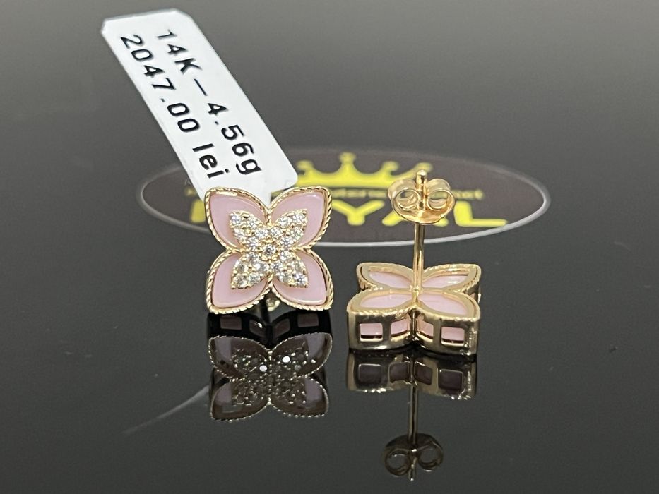 Bijuteria Royal CB : Cercei dama aur 14K 585  4,56 gr