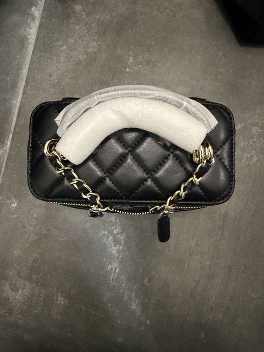 Chanel Vanity Bag малка чанта естествена кожа