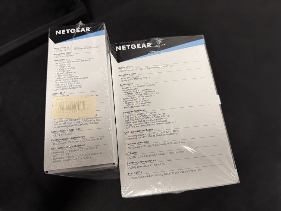 Switch nou sigilat 2 bucati Netgear  GS105 / GS108